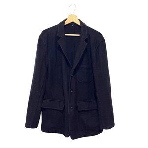 Saks Fifth Avenue Black Three-Button Wool Blend Blazer Jacket Men's Size 42